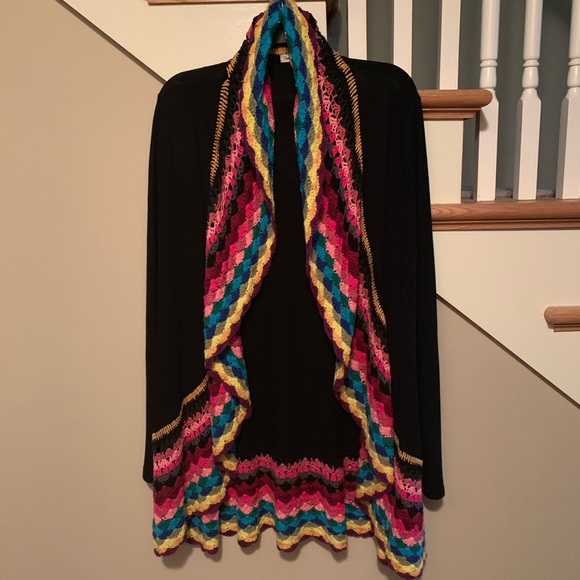 colorful crochet cardigan